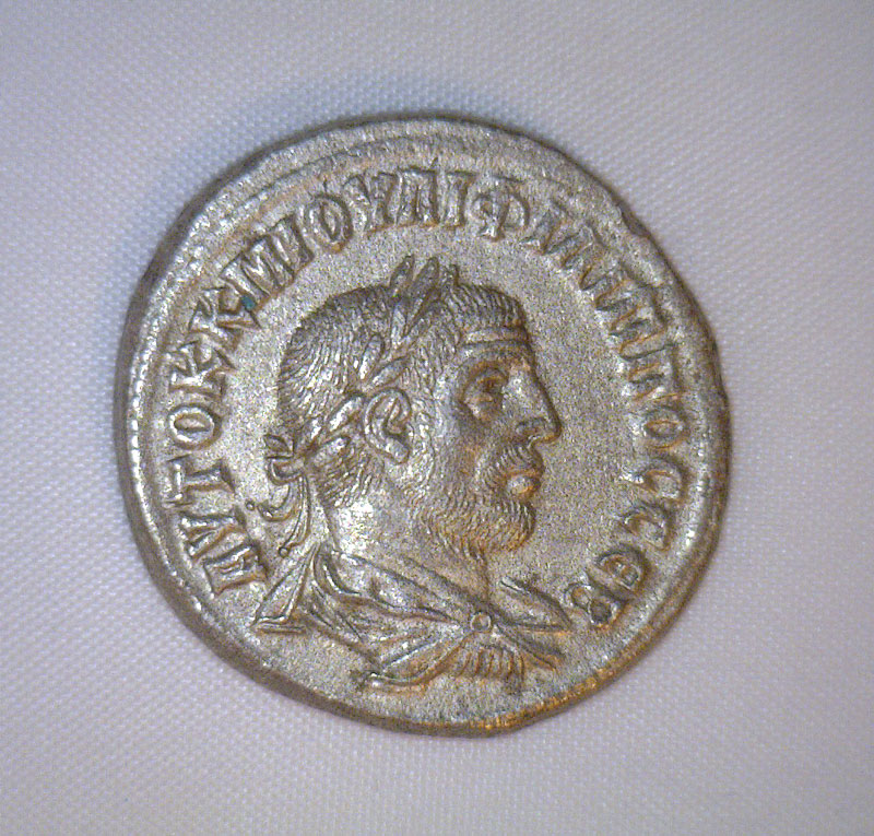Bi Silver Tetradrachm c. 244-249 AD - Philip & Imperial Eagle
