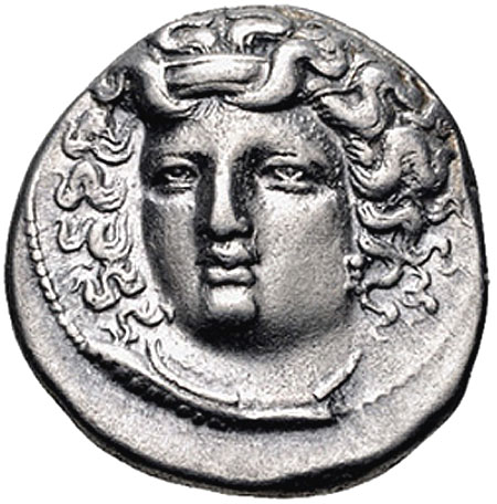 Ancient Greek Silver Drachm - Nymph Larissa & Horse Grazing