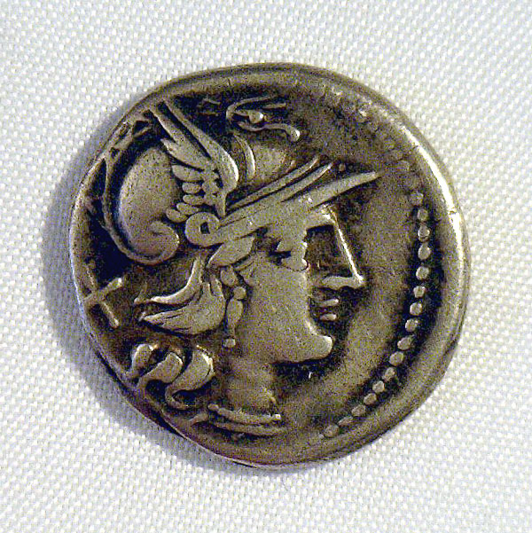 Ancient Silver Denarius - Roman Republic, ROMA