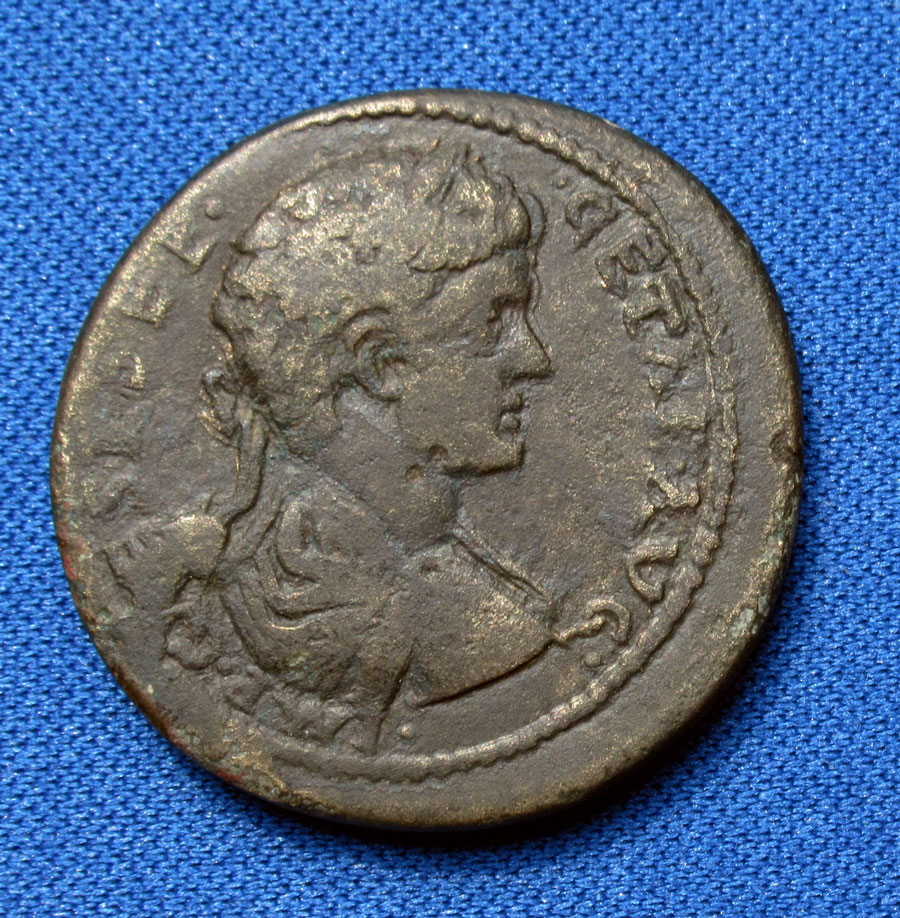 c 209-212 AD - GETA - Roman Colonial Issue, Lge Bronze AE34