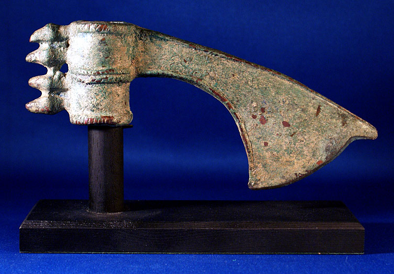 Ancient Luristan Bronze Spiked Axe Head c. 1200-900 BC