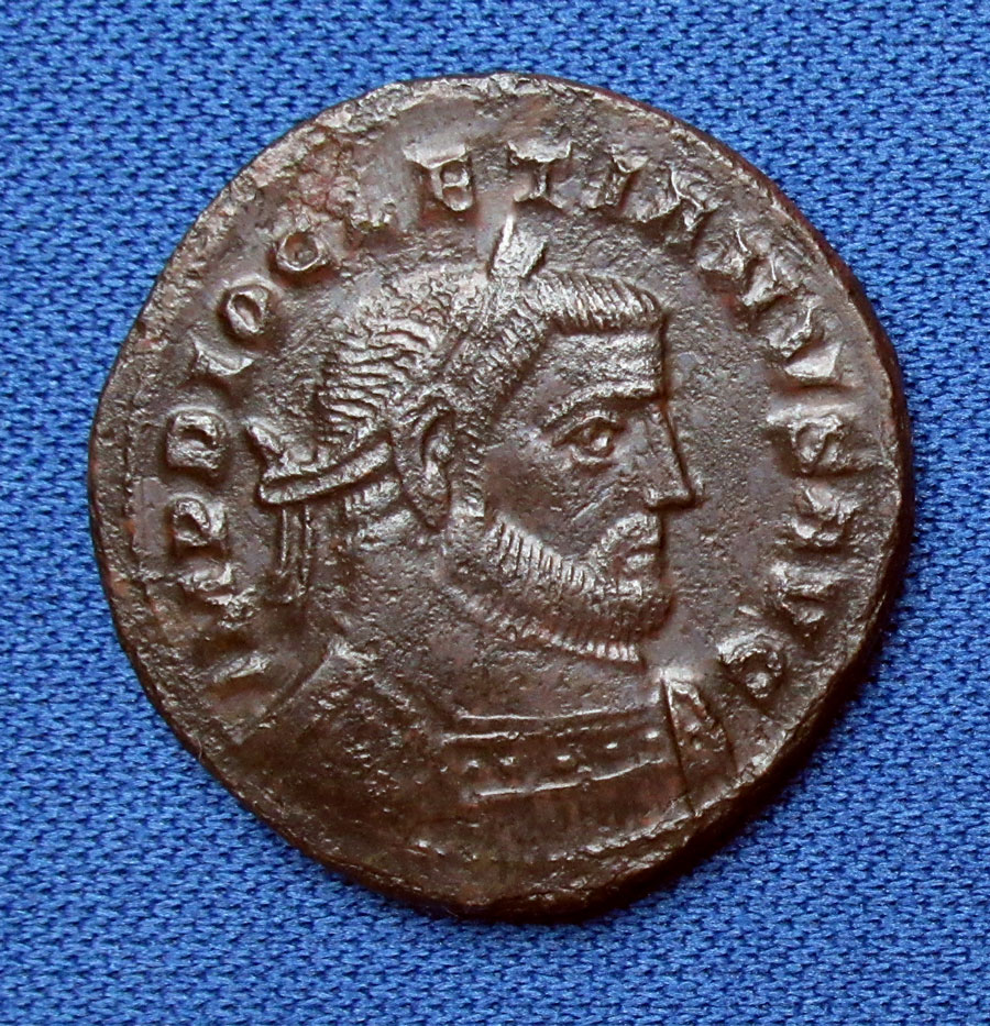c 284-305 AD - DIOCLETIAN - London Mint, Silvered Bronze Follis