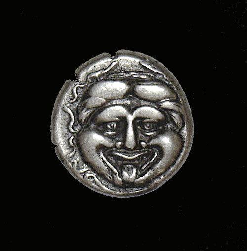 Ancient Greek Silver Hemidrachm - GORGON & BULL c. 350-300 BC