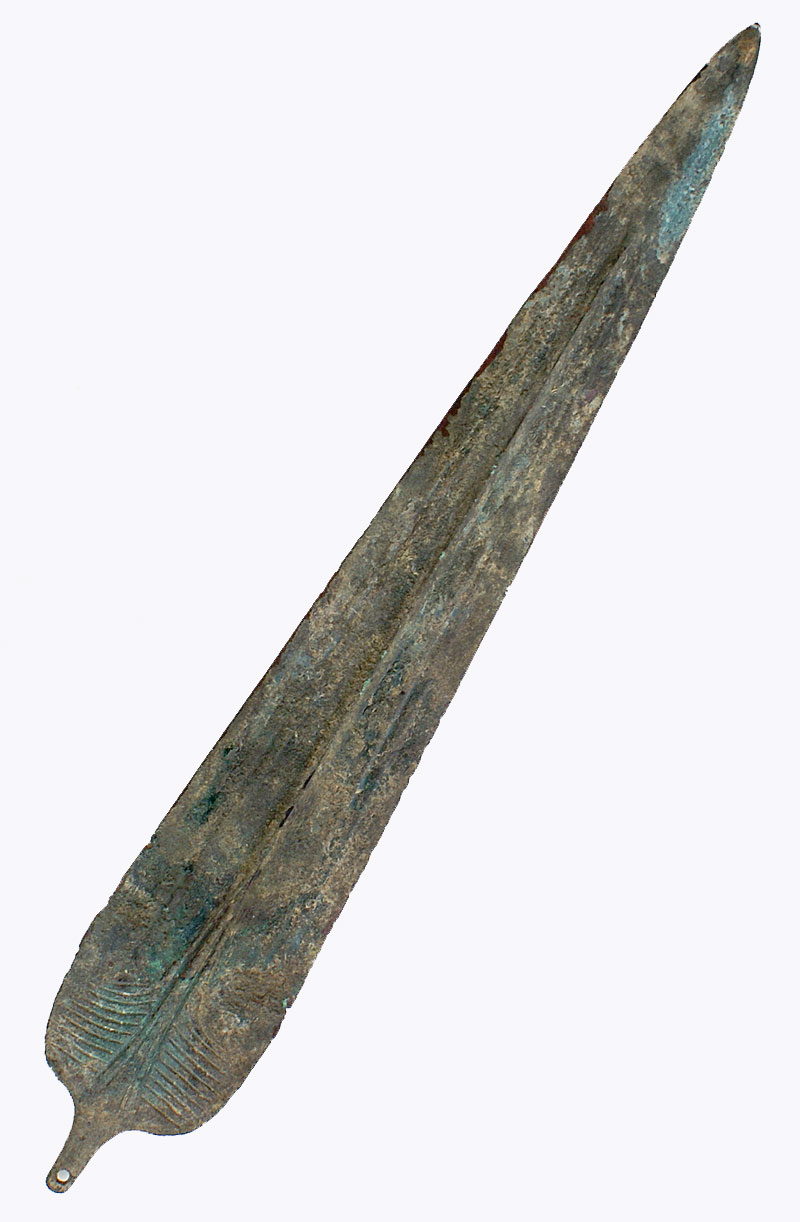 Luristan Bronze Tanged Spear Head or Sword Blade c. 1000-600 BC