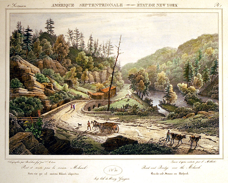 Hudson River  Milbert View c. 1828-29 - Over the Mohawk