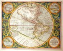 Mercator map of Americas - c. 1595 - 1607 