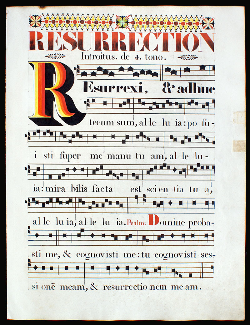 Easter Sunday - Gregorian Chant - 1846 - Cistercian Manuscript