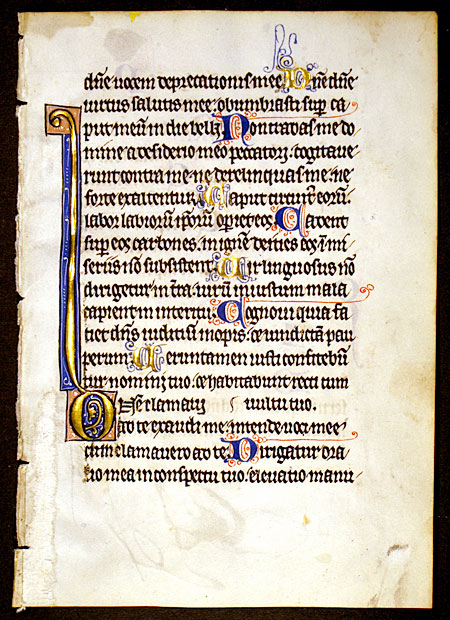Medieval Psalter Leaf - French Flanders