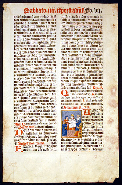 Printed & Hand-Illuminated Missal Leaf - 1500-30
