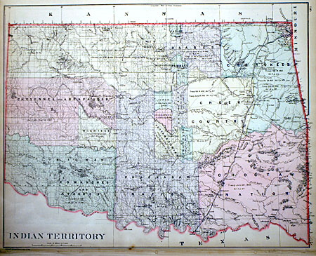 ''Indian Territory'' c 1886 - Mitchell-Bradley