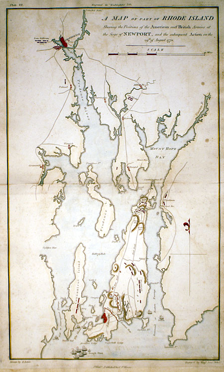 â€œA MAP OF PART OF RHODE ISLAND...1778''  1807 - CP Wayne