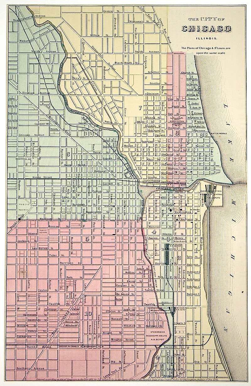 ''The City of Chicago...'' c 1855 - Colton