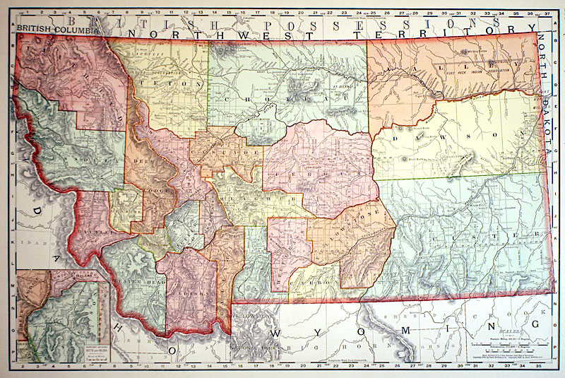 [Montana] c 1890 - Rand, McNally & Co
