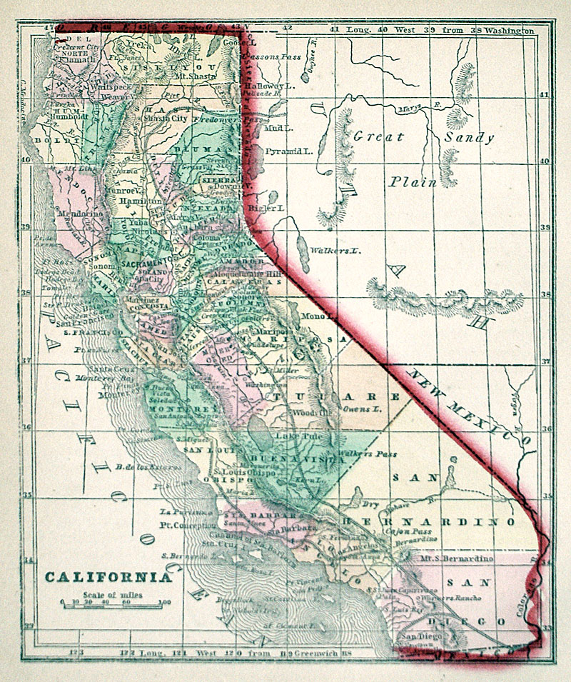CALIFORNIA c. 1857 - Morse & Gaston
