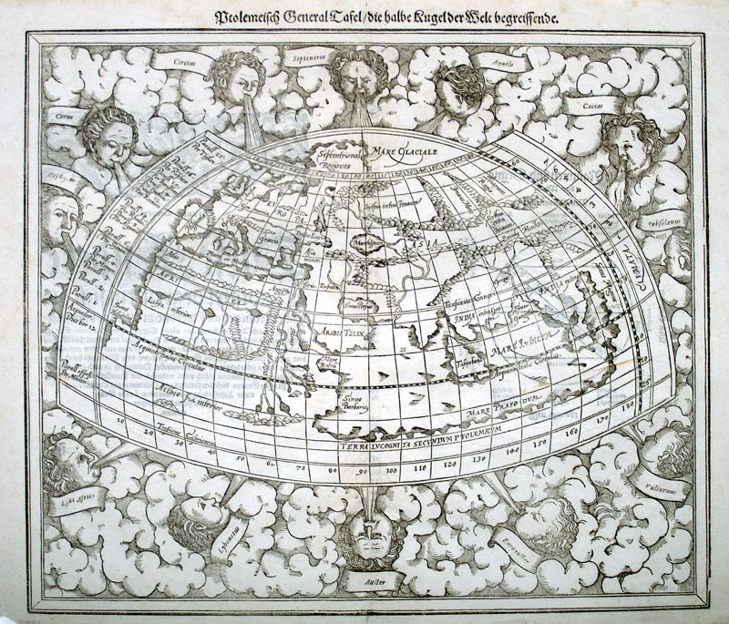c 1588 Ptolemy World - Munster 