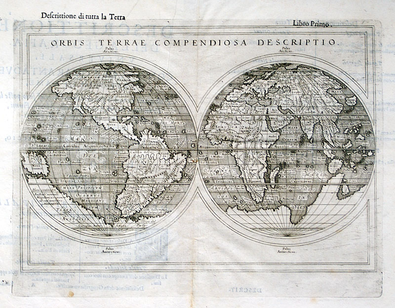 c 1598 Mercator/Rosaccio World Map 
