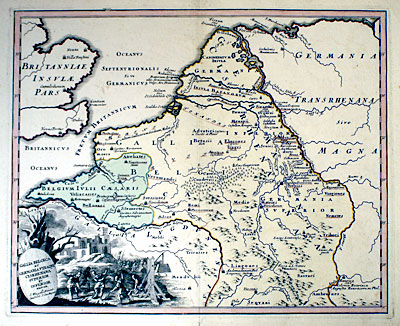 â€œGALLIA BELGICA ET GERMANIA...'' c 1720 - Weigel