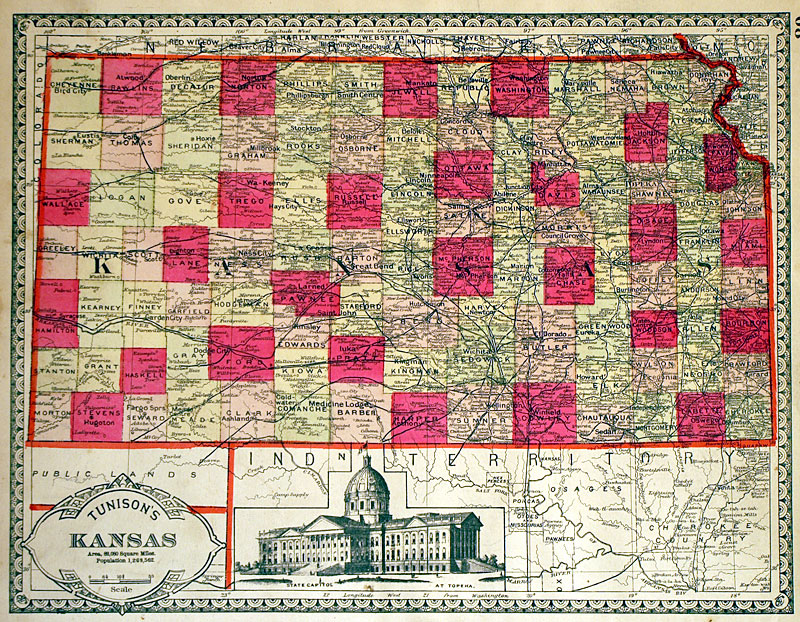 c 1890 ''Tunison's Kansas''  - Tunison