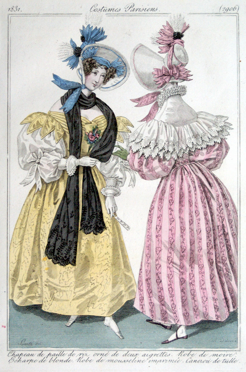Ladies High Fashion in the 1830's - Paris [MA-1238] - $49.00 : Antique ...