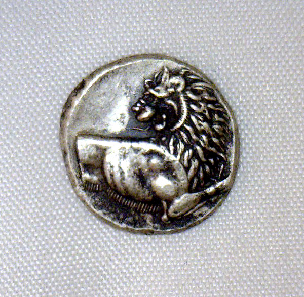 Greece Silver Hemidrachm Coin w lion    c. 400 BC