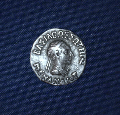 Ancient Indo-Greek Silver Drachma - 160 BC