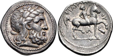 Ancient Greek Silver Tetradrachm, Philip II, c. 359-336 BC