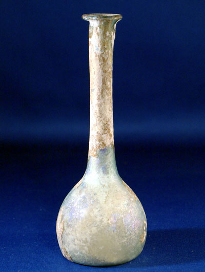 Ancient Roman Glass Unguentarium - c 2nd - 3rd century AD