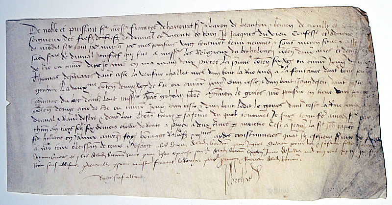 Legal Document - French Renaissance c 1523