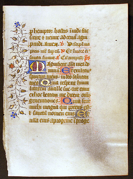 Medieval Book of Hours Leaf - The Magnificat