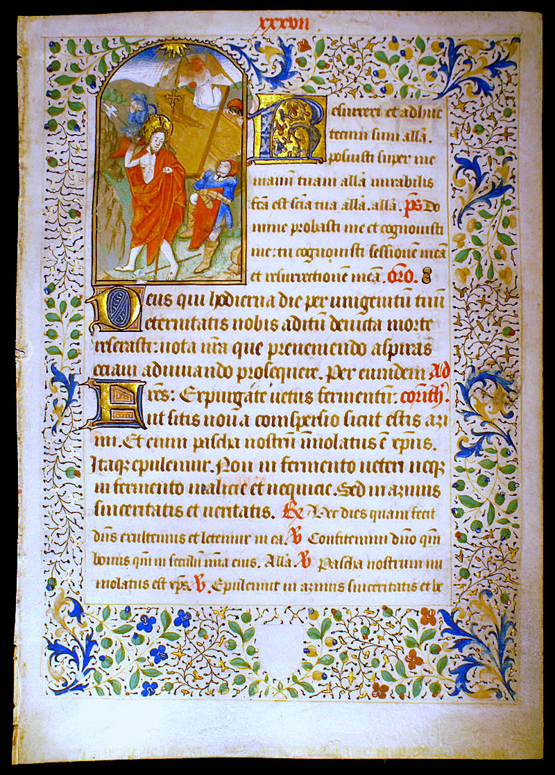 c 1460  Missal Leaf - Miniature of the Resurrection