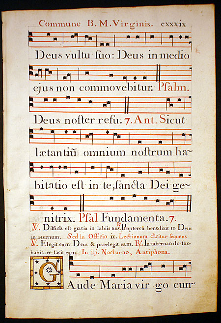 Gregorian Chant - c. 1778 Italy