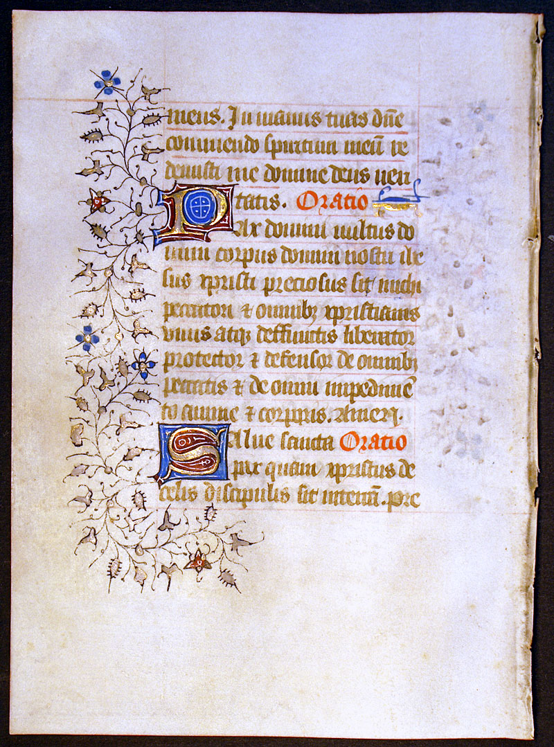 Medieval Book of Hours Leaf - 