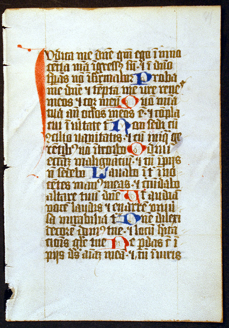 Medieval Breviary Leaf - Psalm of Praise