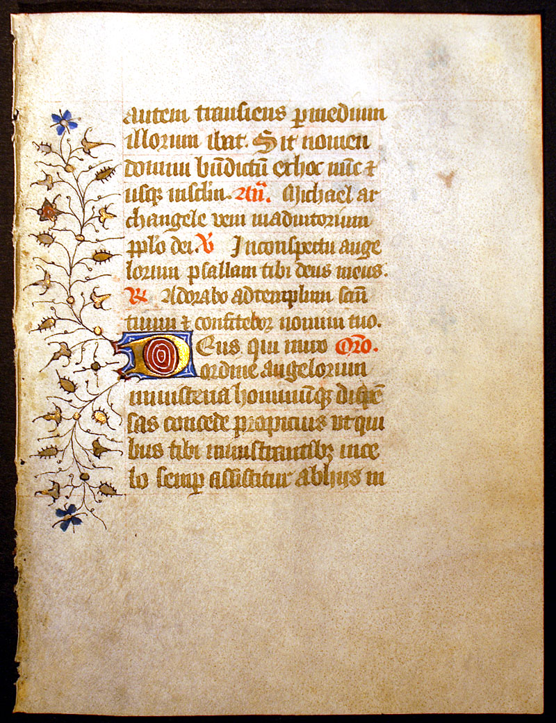 Medieval Book of Hours Leaf - Prayer to Holy Trinity