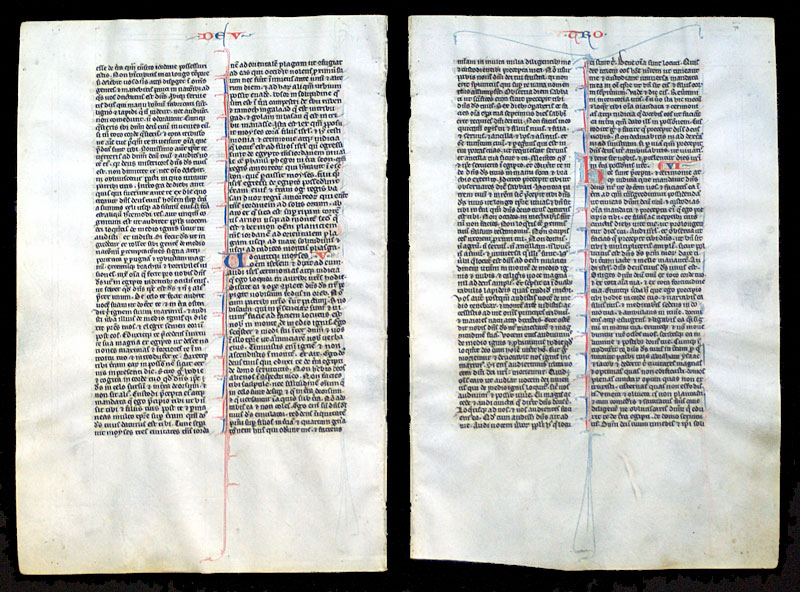 c 1247 Bible Leaf - Ten Commandments - Two continuous leaves