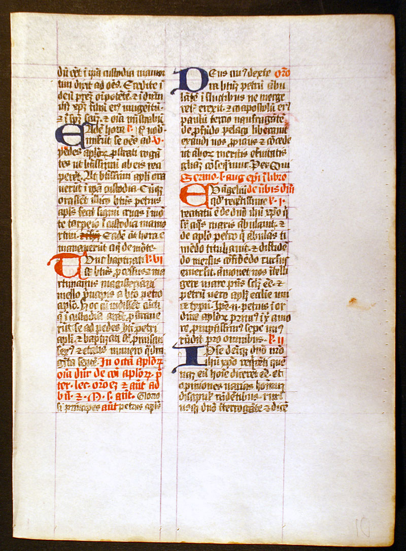 Medieval Breviary Leaf - Sermons by St Augustine