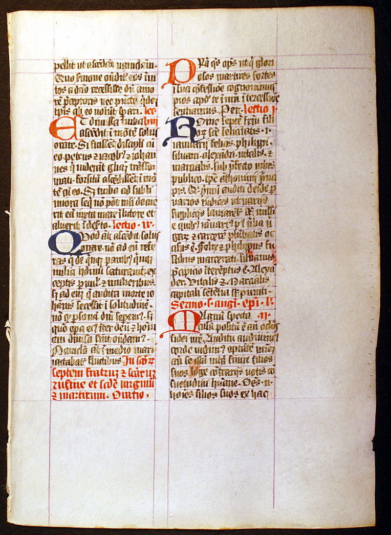 Breviary Leaf - Medieval  France (Loire Valley?) c. 1470
