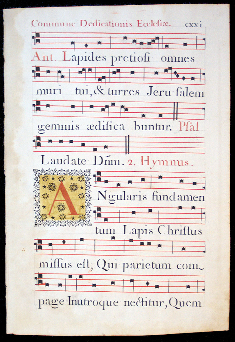 A Gregorian Chant - 1778 - Four-line stave - Italy