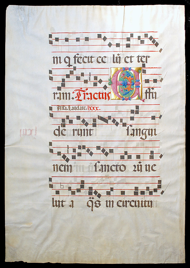 c 1450-90 Gregorian Chant - Italy - Unusually Large