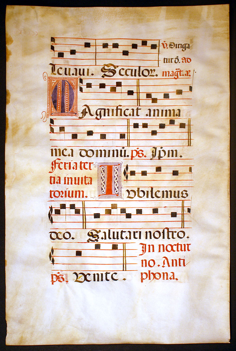 Gregorian Chant - c 1525 - 4 elaborate initials