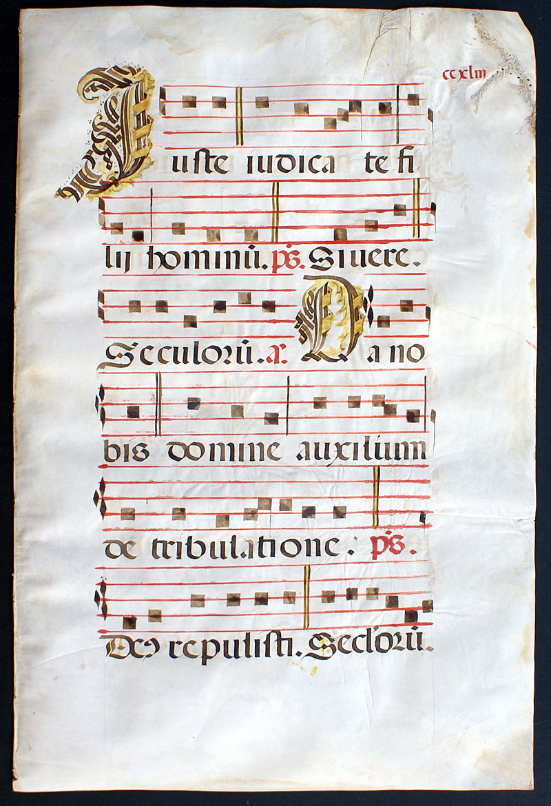 Gregorian Chant - c 1525 - Four elaborate knot-work initials