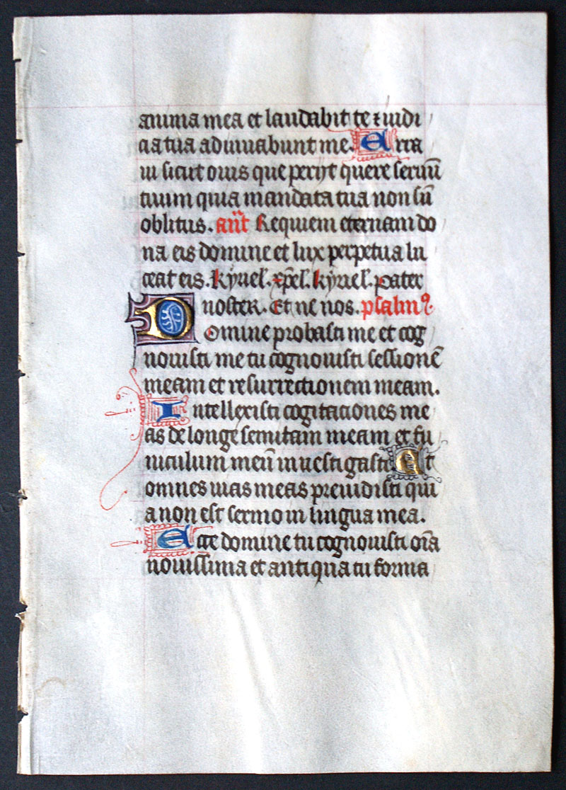A Medieval Book of Hours Leaf c 1450 - For the English Market