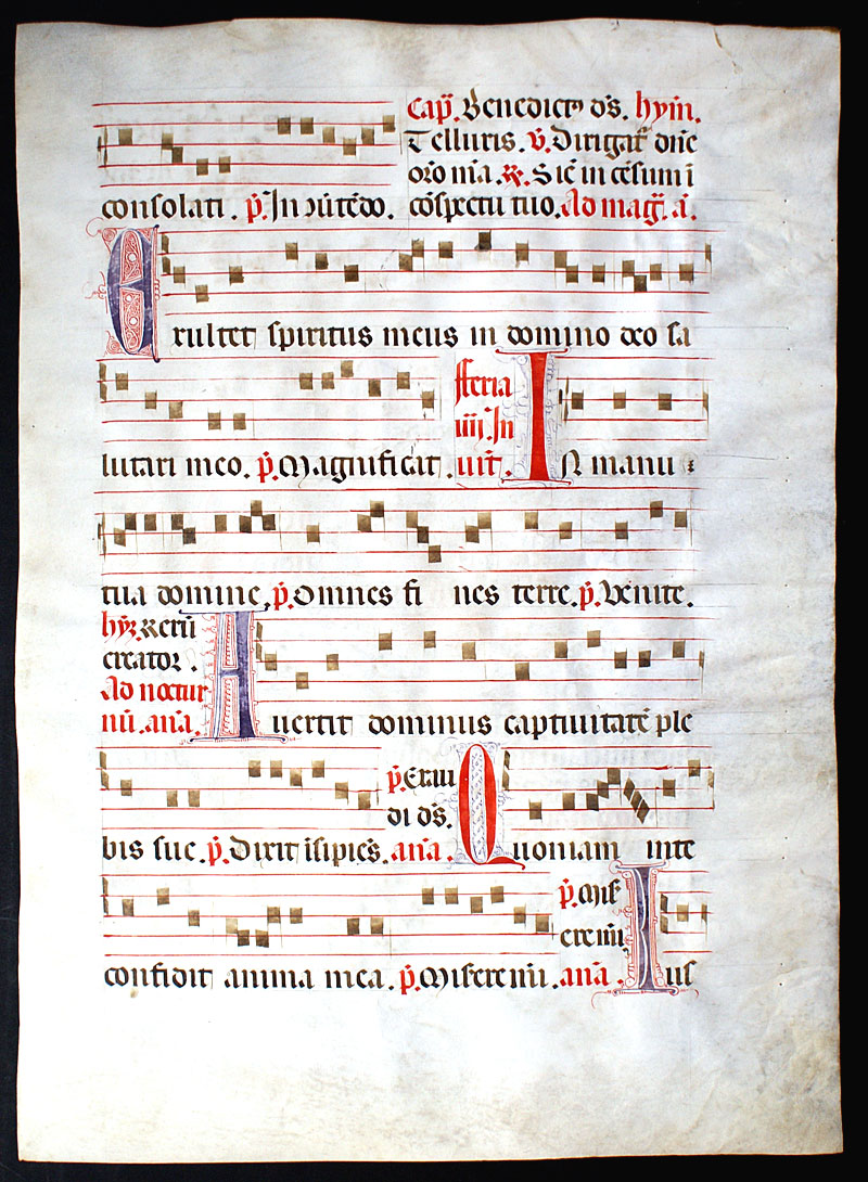 Gregorian Chant - c 1480 France - Beautiful Initials
