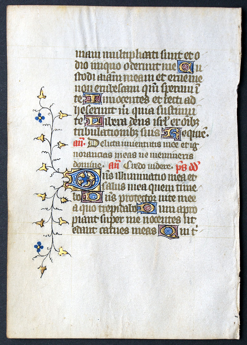 A Book of Hours Leaf  c 1450-70 
