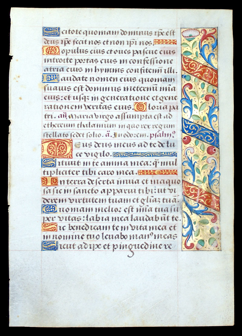 1470-90 Book of Hours Leaf 