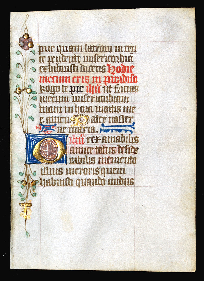 Book of Hours Leaf c 1440 - England - Prayers of St Bridget