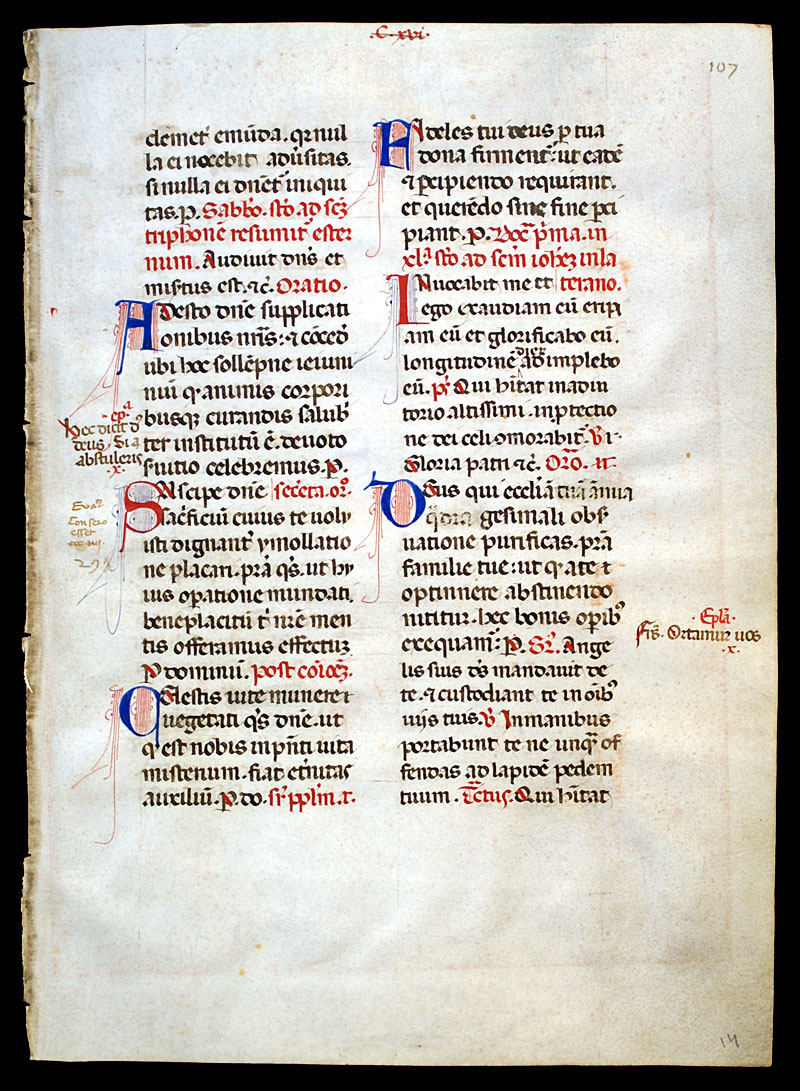 Early Missal Leaf - Italy, circa 1400