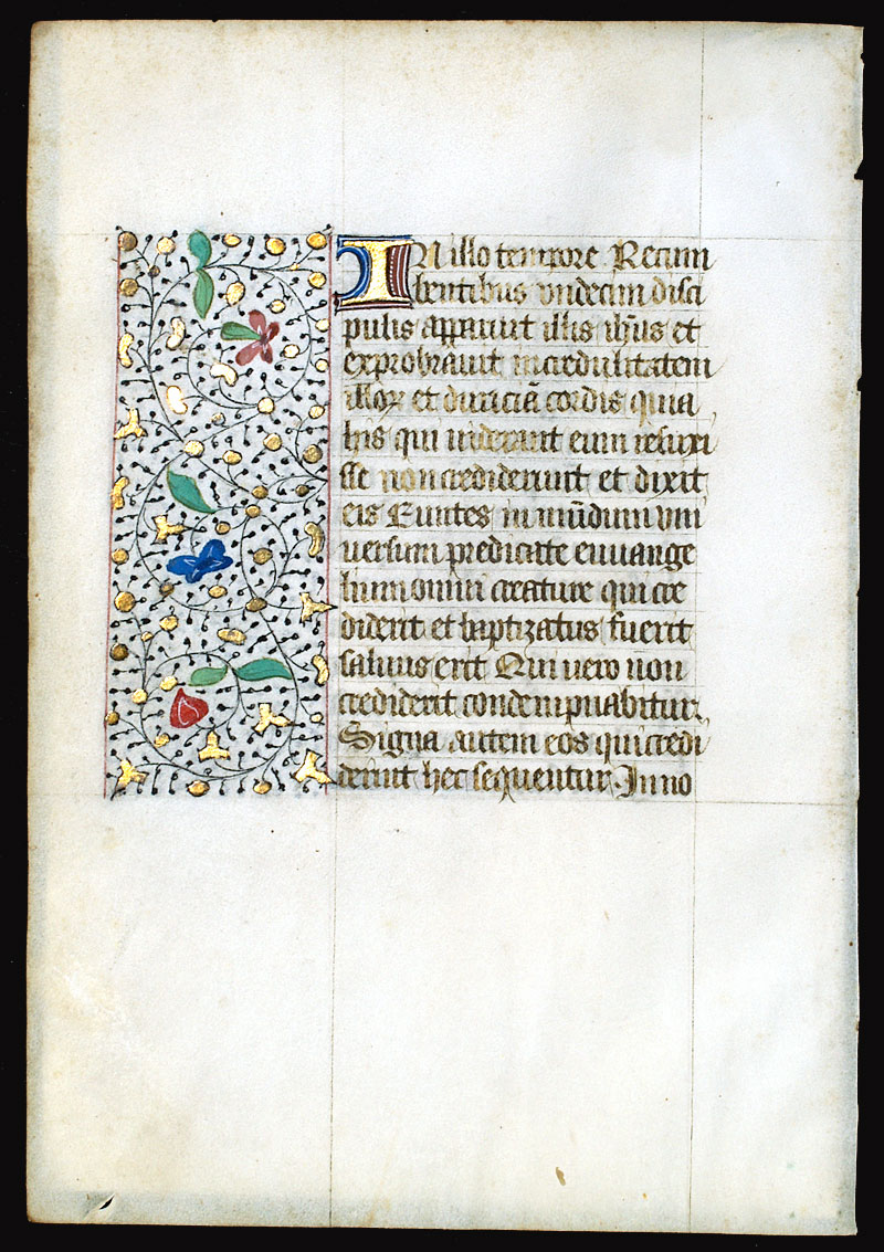 A Book of Hours leaf - c 1450-75 - Matthew & Mark