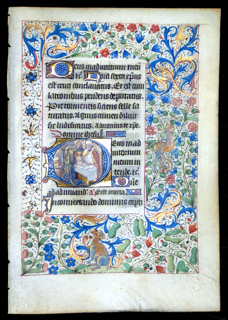 Book of Hours Leaf c 1450-75 - Circumcision - Feast of Holy Name