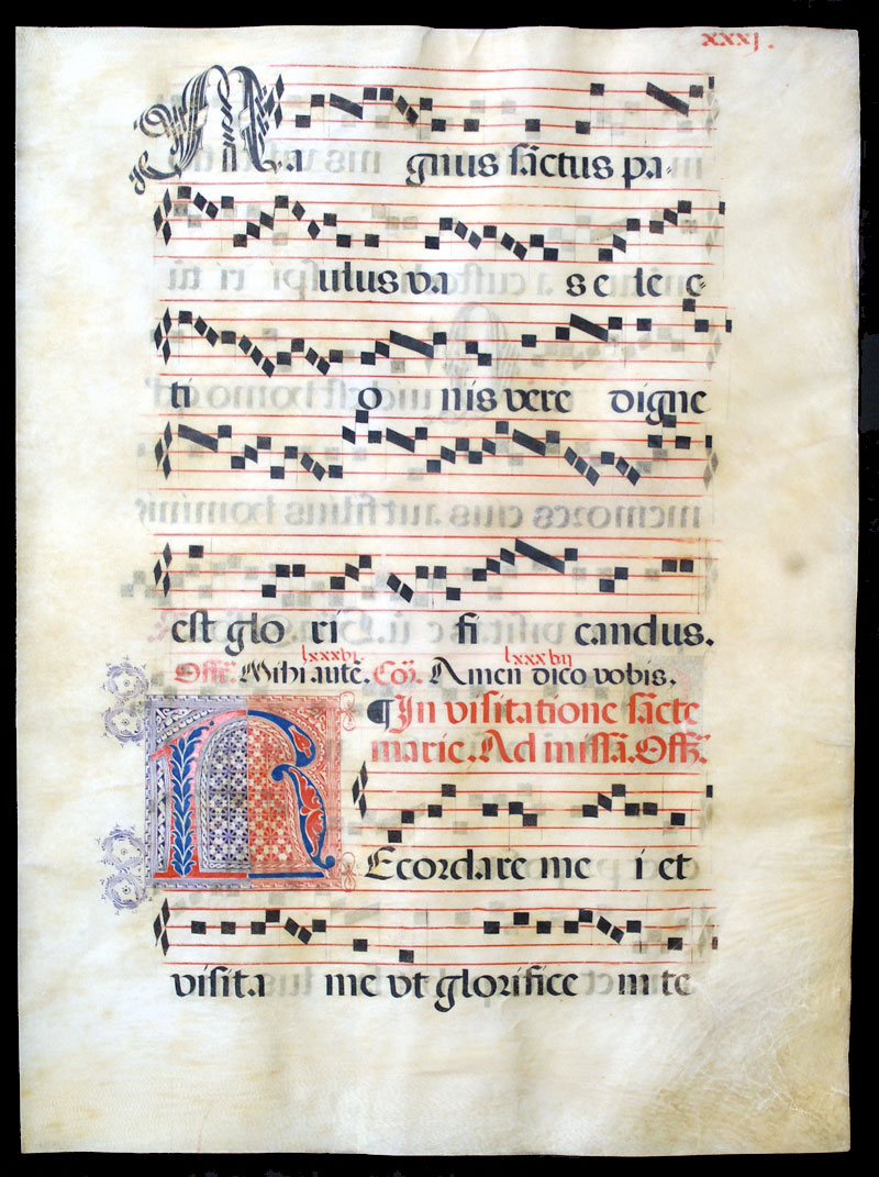 Gregorian Chant 1490-1500 - Puzzle Initial - Spain